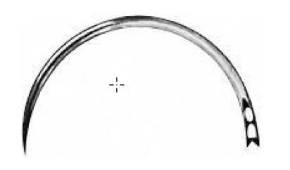 ШОВНА ГОЛКА №13 КОЛЮЧА 27 mm, Ø 0,70 mm